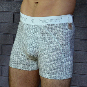 mens white pattern boxer shorts