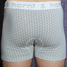 Load image into Gallery viewer, mens white pattern boxer shorts