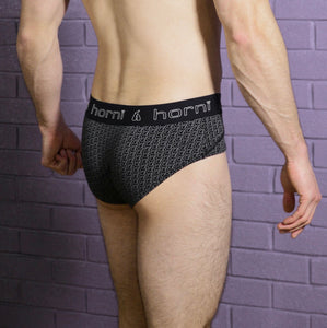european classic cut - horn pattern (black)