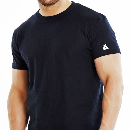 horni panther black slub cotton t-shirt 