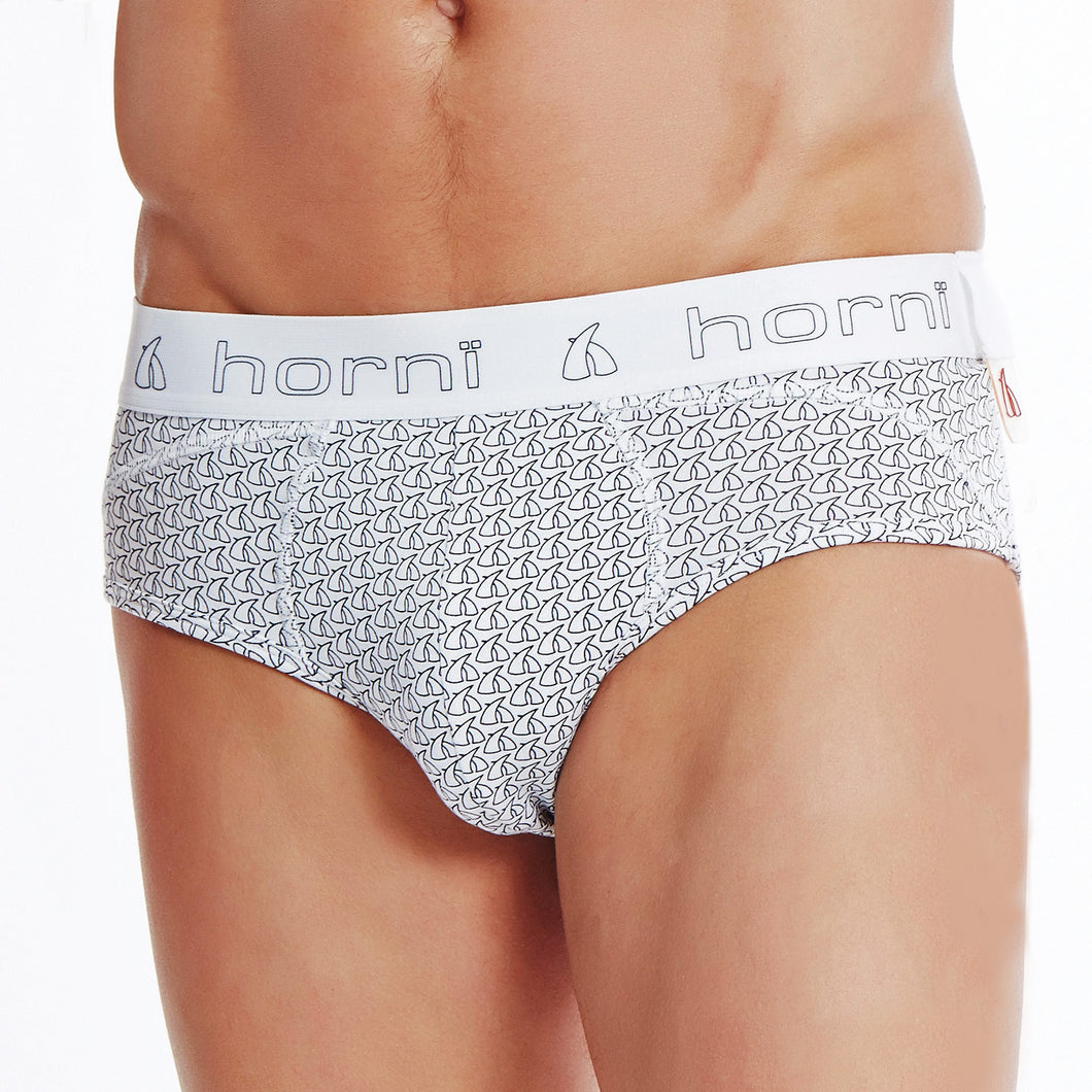 european classic cut - horn pattern (white)
