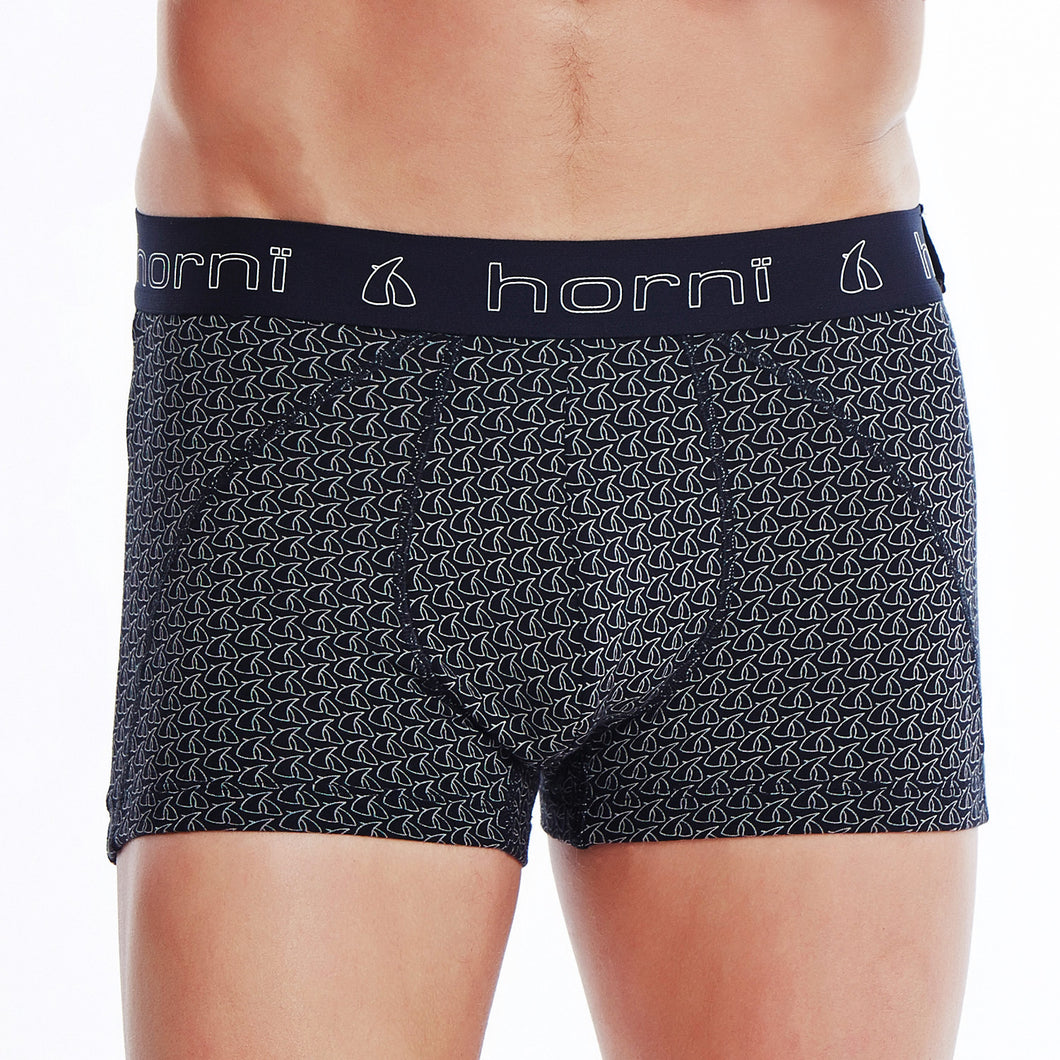 hipster trunks - horn pattern (black)