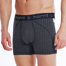 Load image into Gallery viewer, mens black pattern boxer shorts